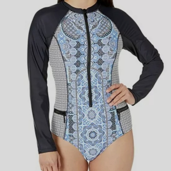 Cabana Life Midnight Marrakesh Unisuit One-Piece 50+UV Protection Large Blue - Picture 2 of 15